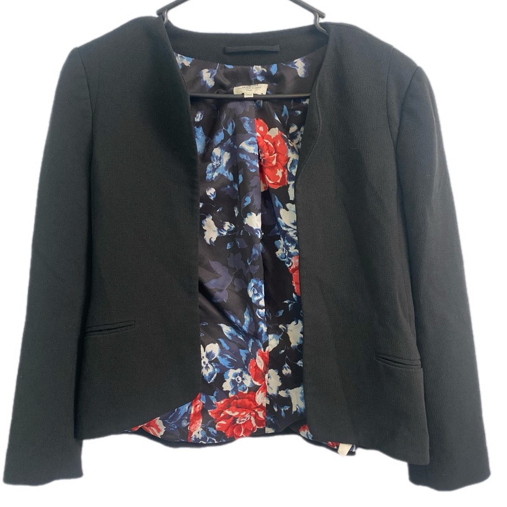 Wilfred Black Blazer with Floral Lining